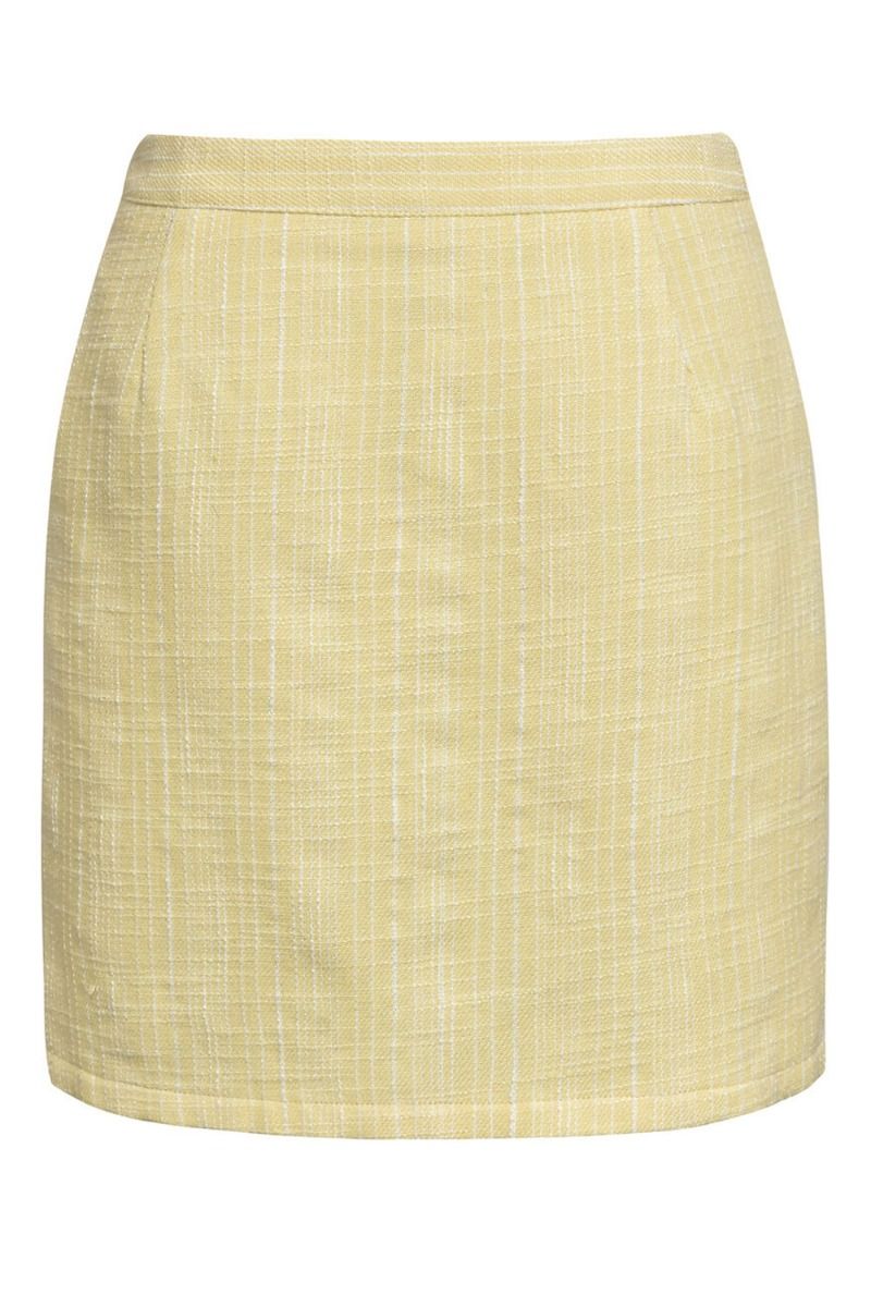 A-View - Nederdel - Annali Bouchle Skirt - Pale Yellow