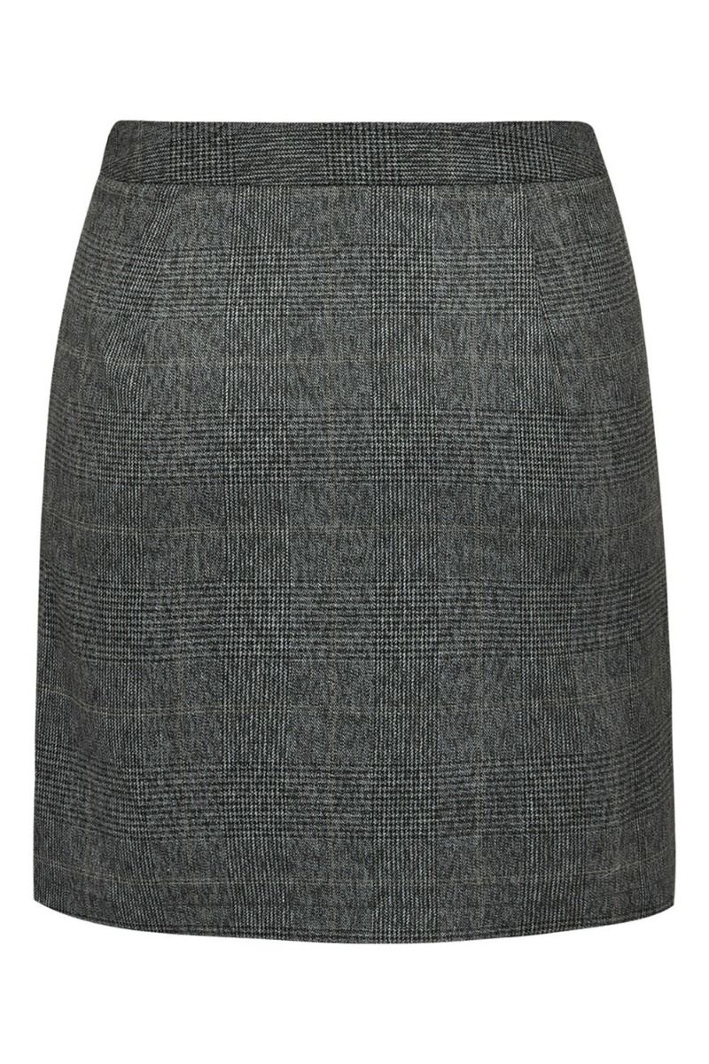 A-View - Nederdel - Annali Check Skirt - Black