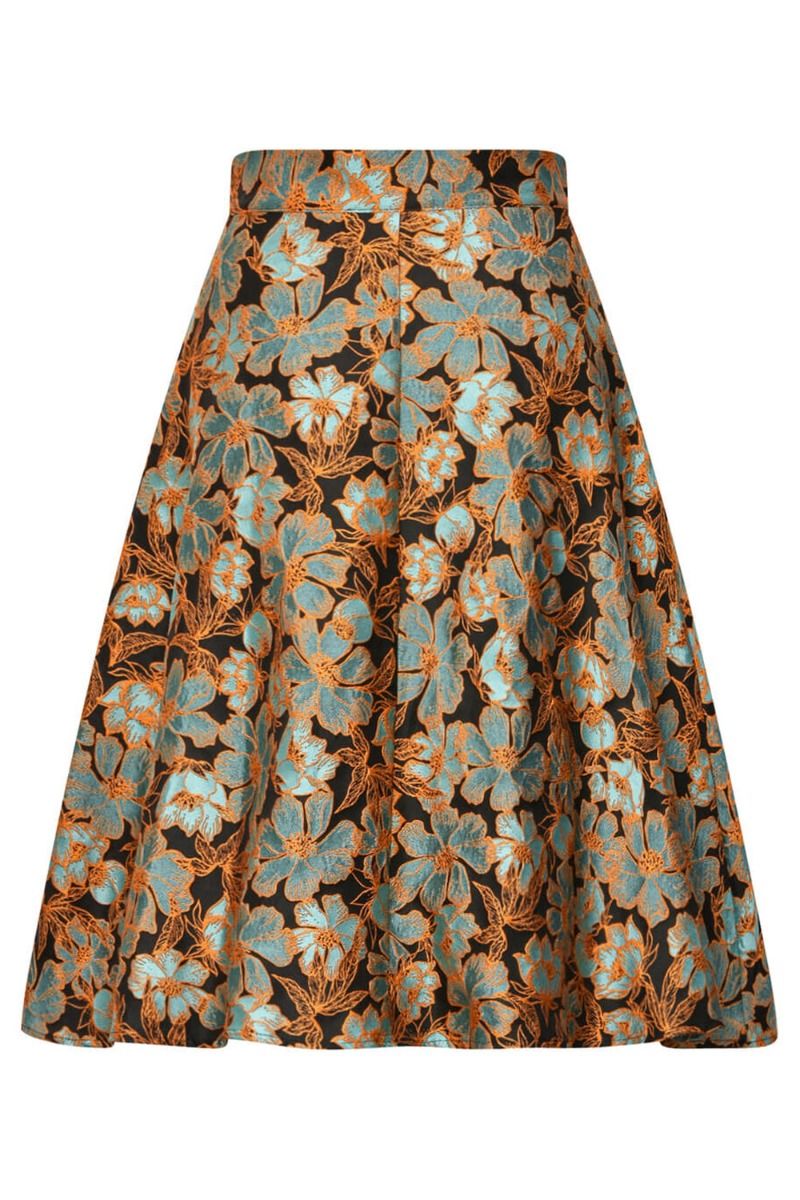 A-View - Nederdel - Kora Skirt - Black/orange/blue