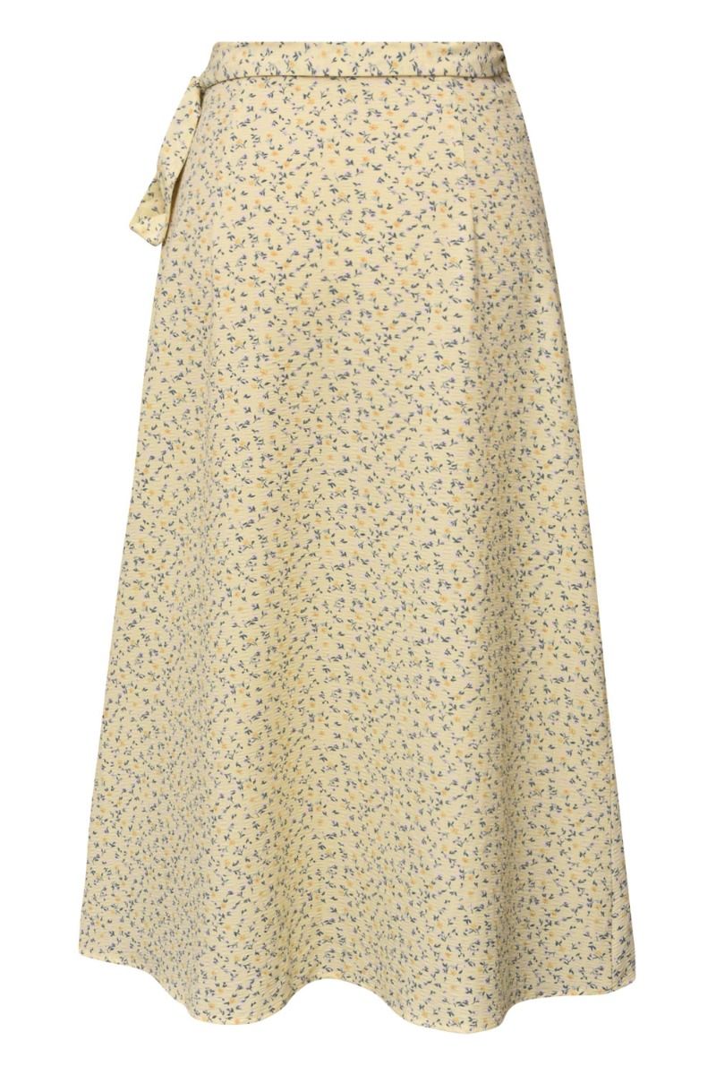 A-View - Nederdel - Peony Wrap Skirt - Light Yellow