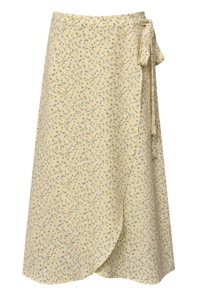 A-View - Nederdel - Peony Wrap Skirt - Light Yellow