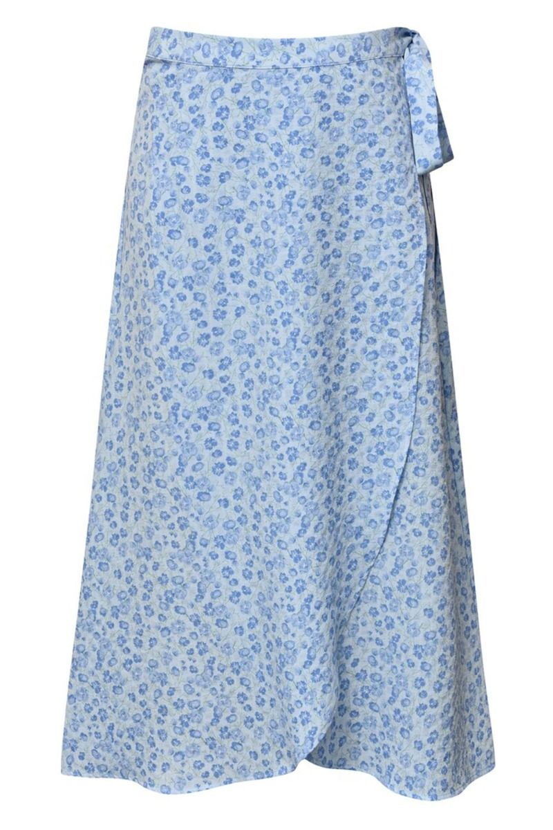 A-View - Nederdel - Peony Wrap Skirt - Sky Blue
