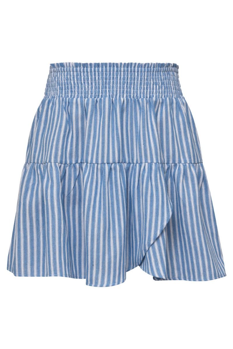 A-View - Nederdel - Safia Skirt - Blue/White Stribe