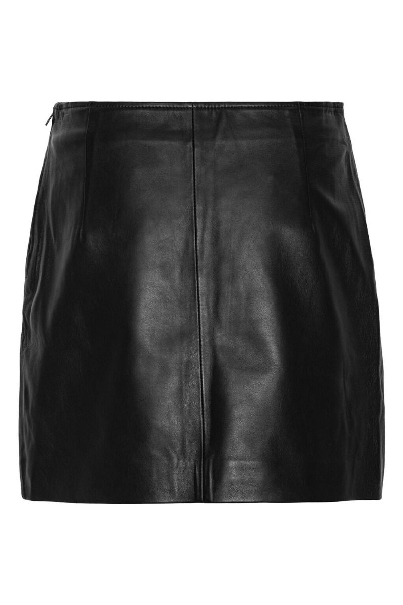 A-View - Nederdel - Stephanie Leather Skirt - Black