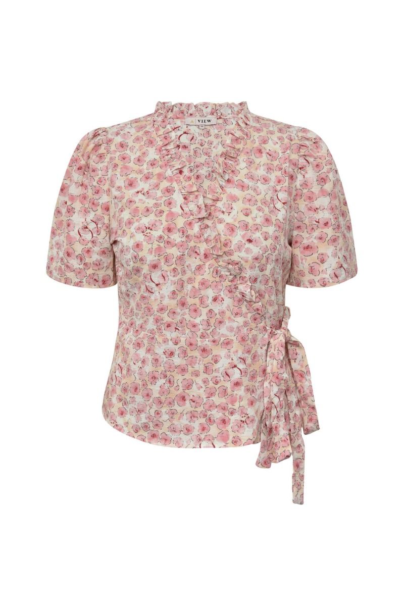 A-View - Bluse - Peony Wrap Blouse - Rose/pink