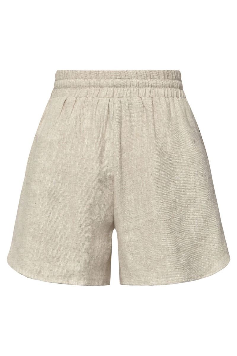 A-View - Shorts - Annali Linen Shorts - Light Sand