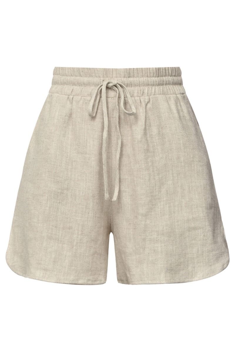 A-View - Shorts - Annali Linen Shorts - Light Sand