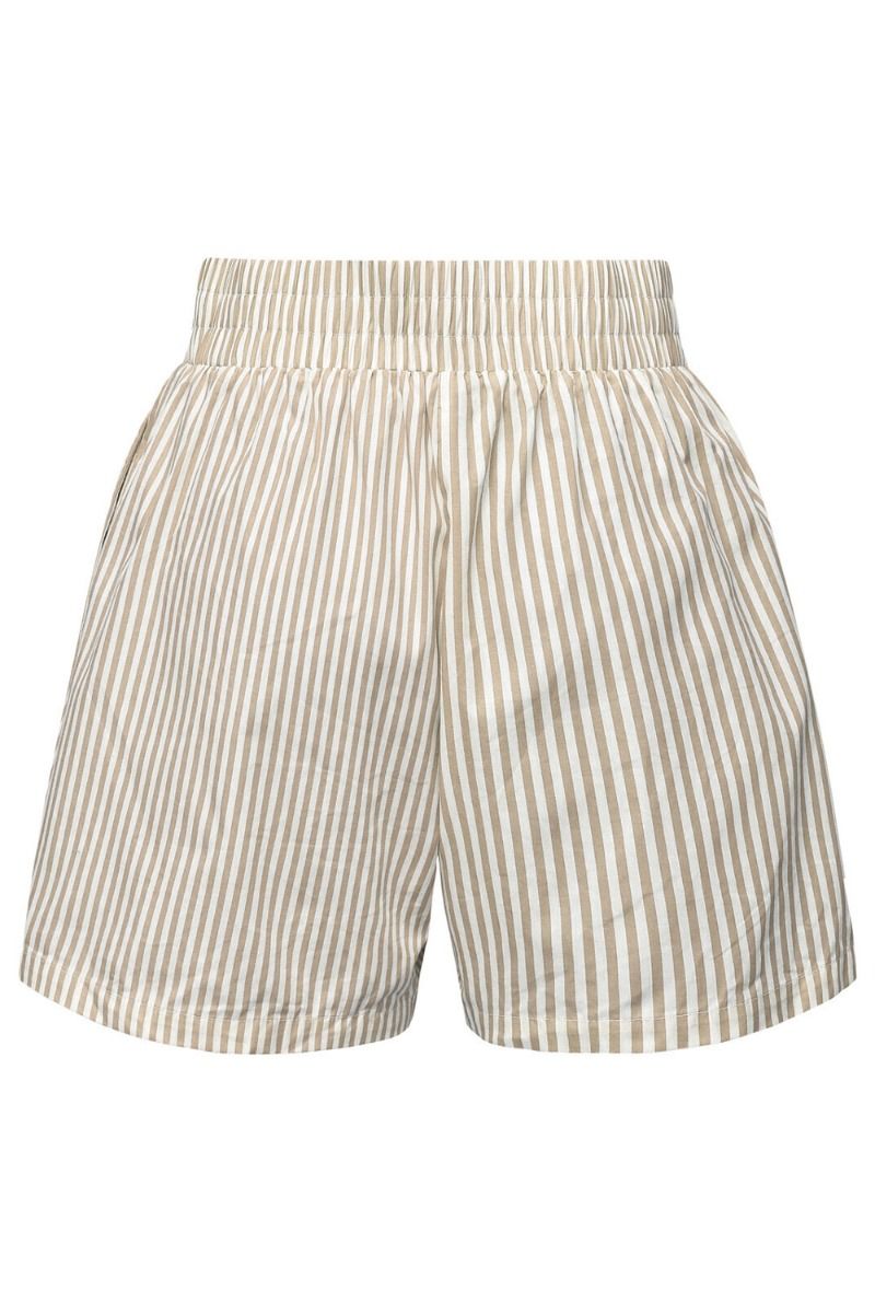 A-View - Shorts - Tiffany Stripe Shorts - Sand