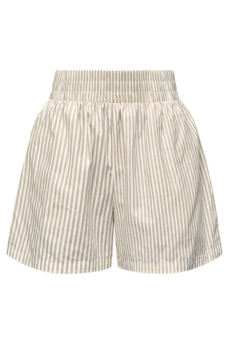 A-View - Shorts - Tiffany Stripe Shorts - Sand