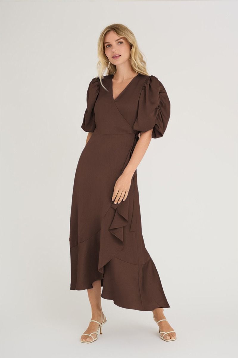 A-View - Kjole - Sinda Dress - Dark Brown