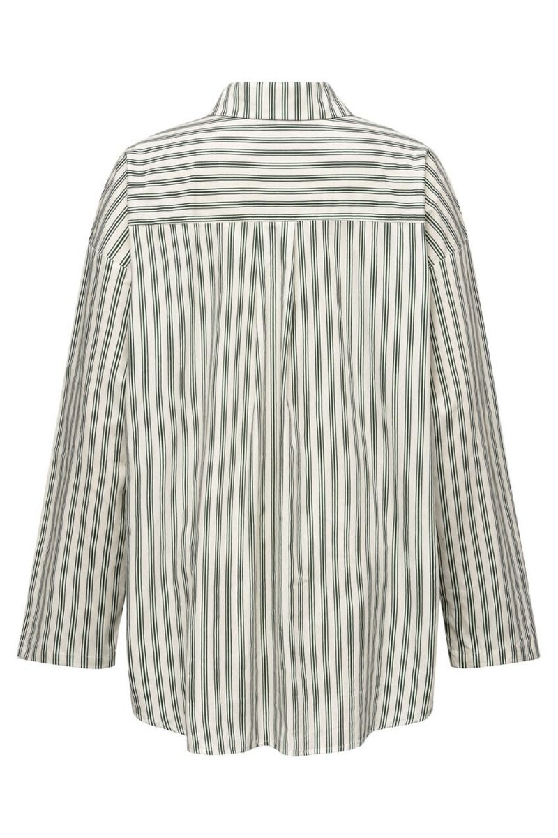 A-View - Skjorte - Brenda Shirt - Green/Sand