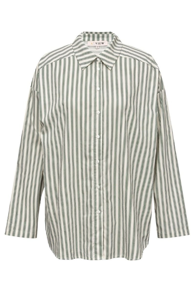 A-View - Skjorte - Brenda Shirt - Green/Sand