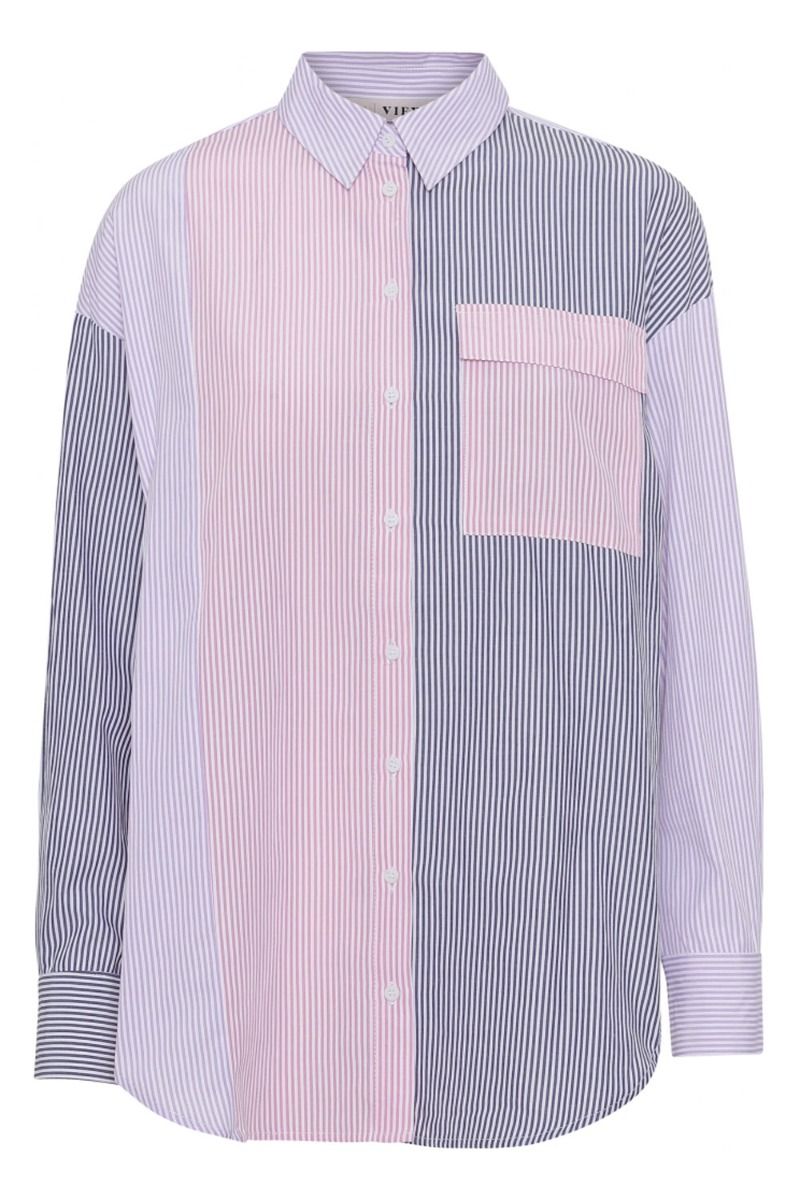 A-View - Skjorte - Jacobina Shirt - Blue/Purple/Rose