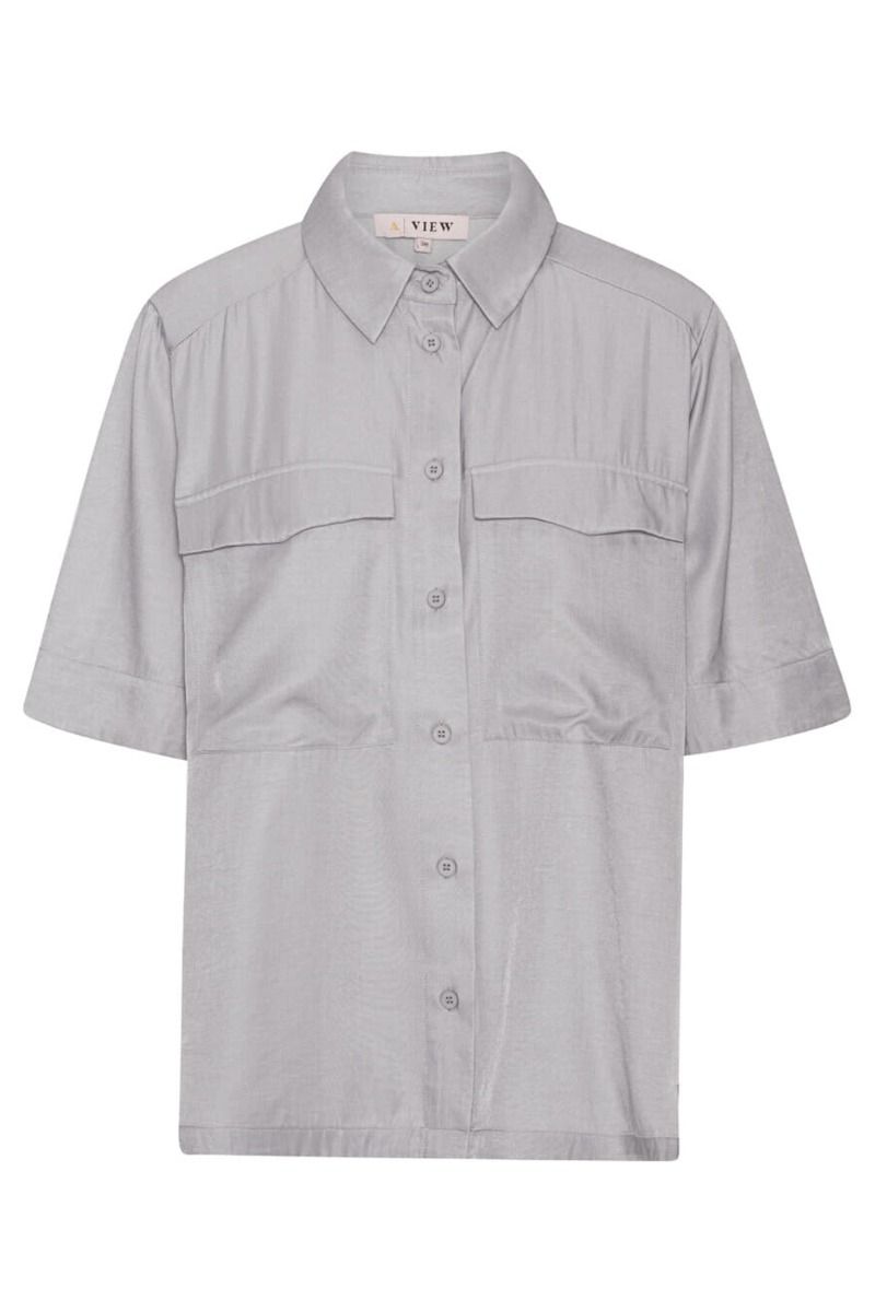 A-View - Skjorte - Leona Shirt - Light Grey