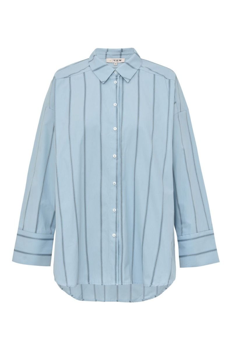 A-View - Magnolia Stripe Shirt - Light Blue