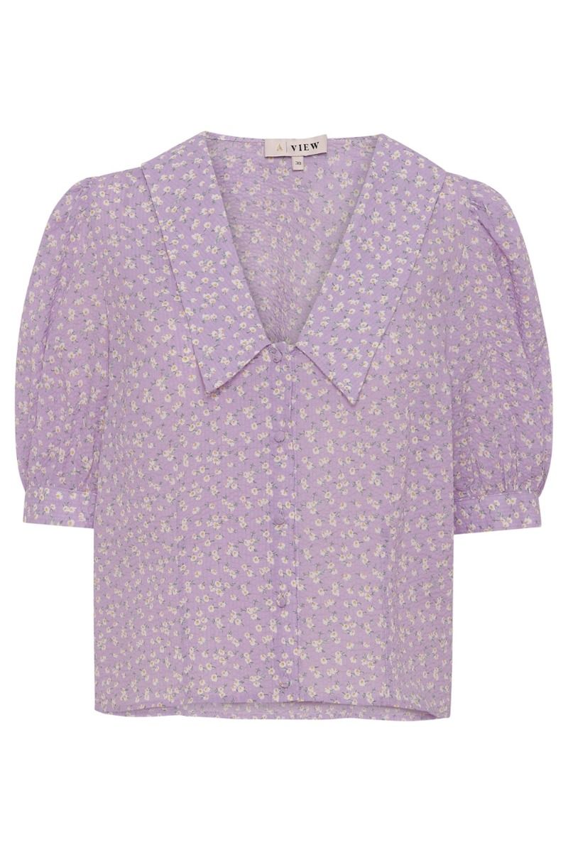 A-View - Skjorte - Ria SS Shirt - Lavendel