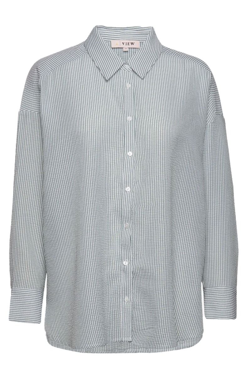 A-View - Skjorte - Sonja Shirt - Green/White