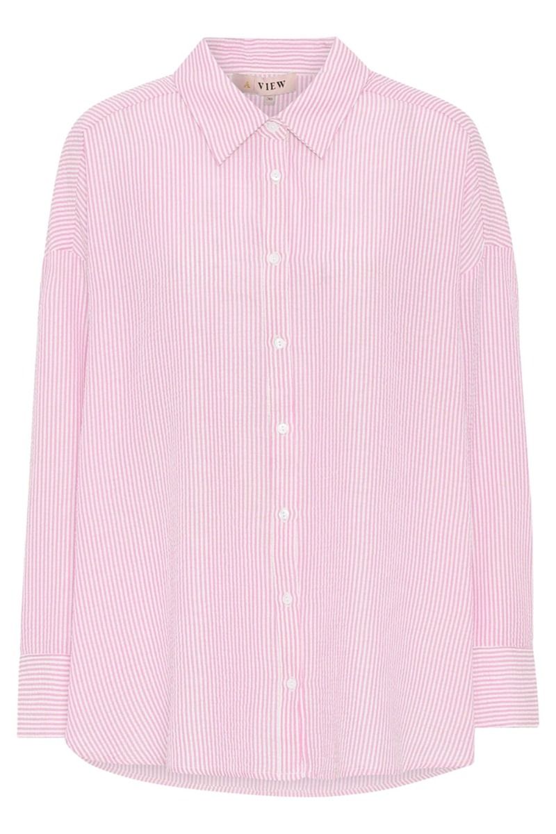 A-View - Skjorte - Sonja Shirt - Pink/White
