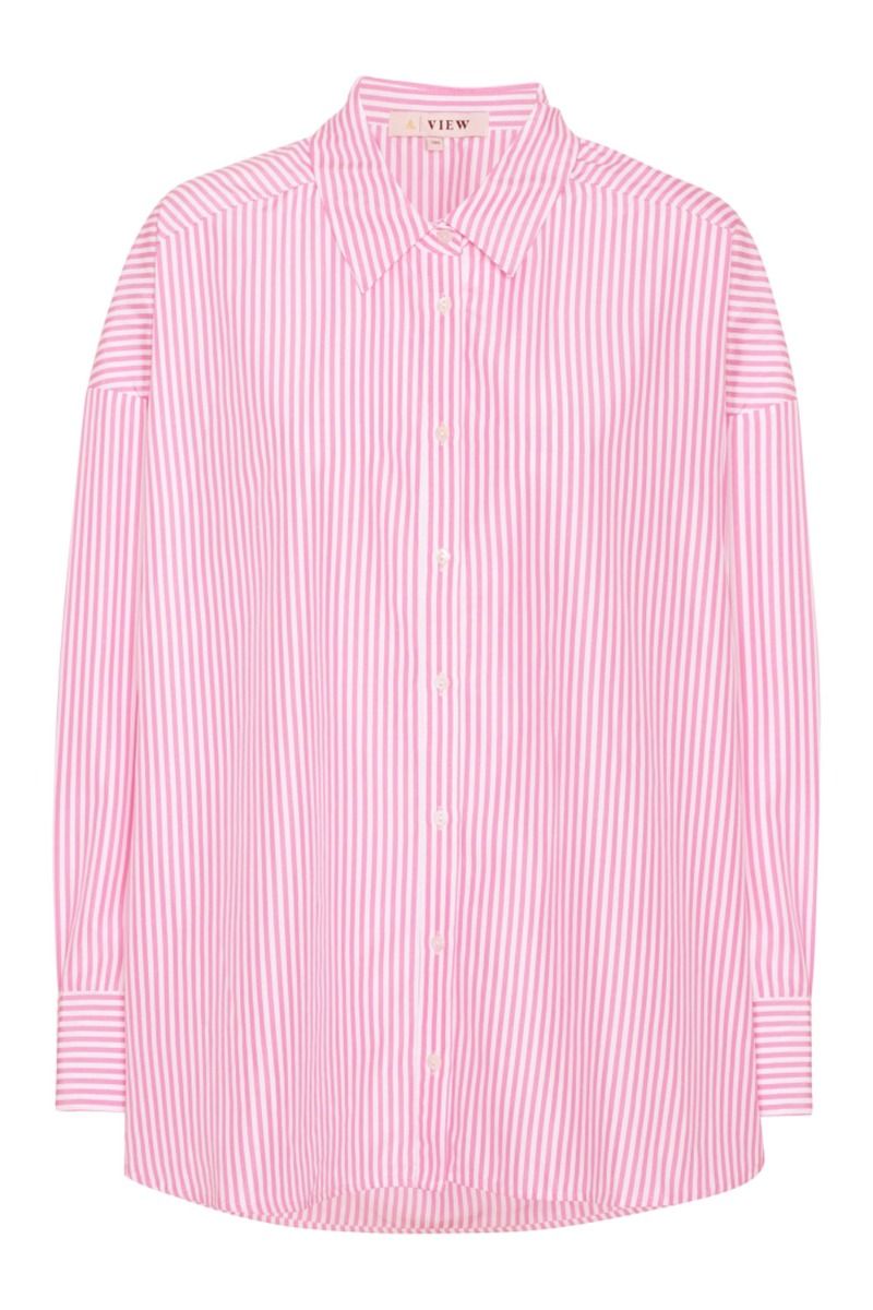 A-View - Skjorte - Sonja Shirt - Pink/White Stripe