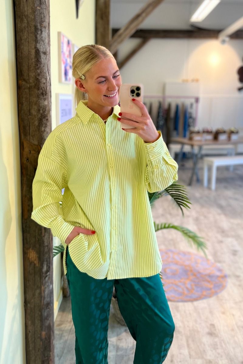A-View - Skjorte - Sonja Stripe Shirt - Lime