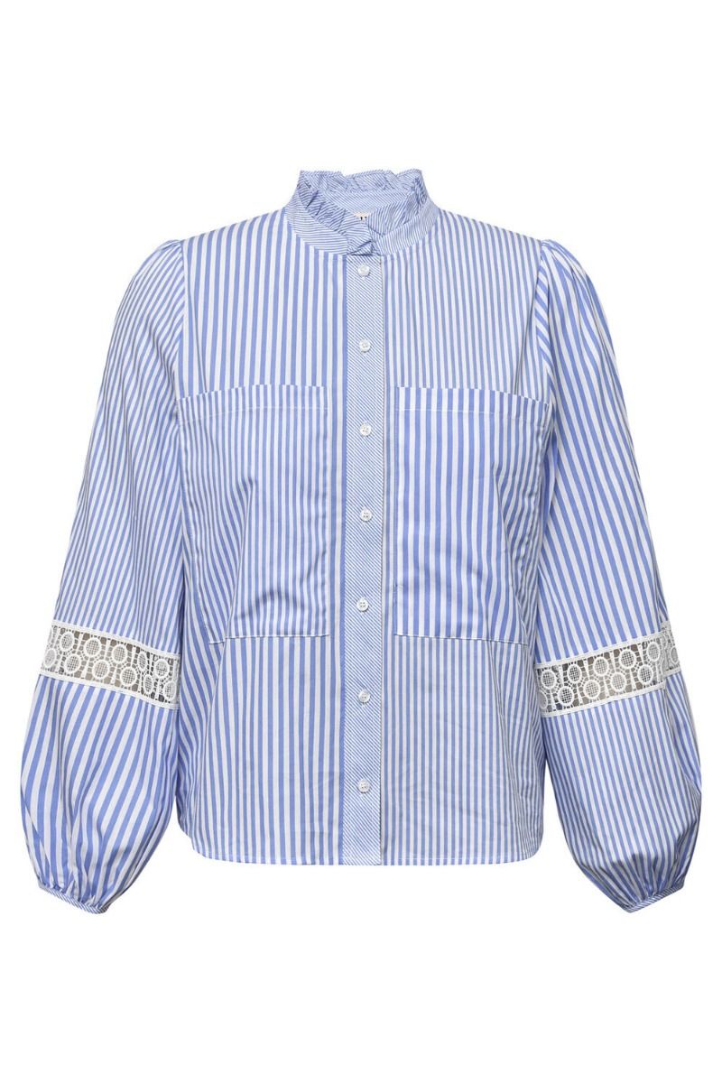 A-View - Skjorte - Tiffany Stripe Shirt - Light Blue