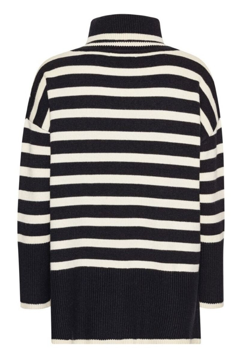 A-View - Strik - Alvena Knit Pullover - Black/Off White