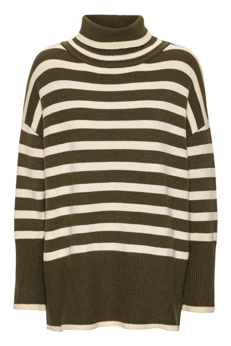 A-View - Strik - Alvena Knit Pullover - Green/Off White