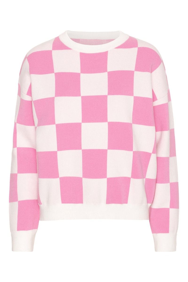A-View - Strik - Checka Knit Pullover - Pink