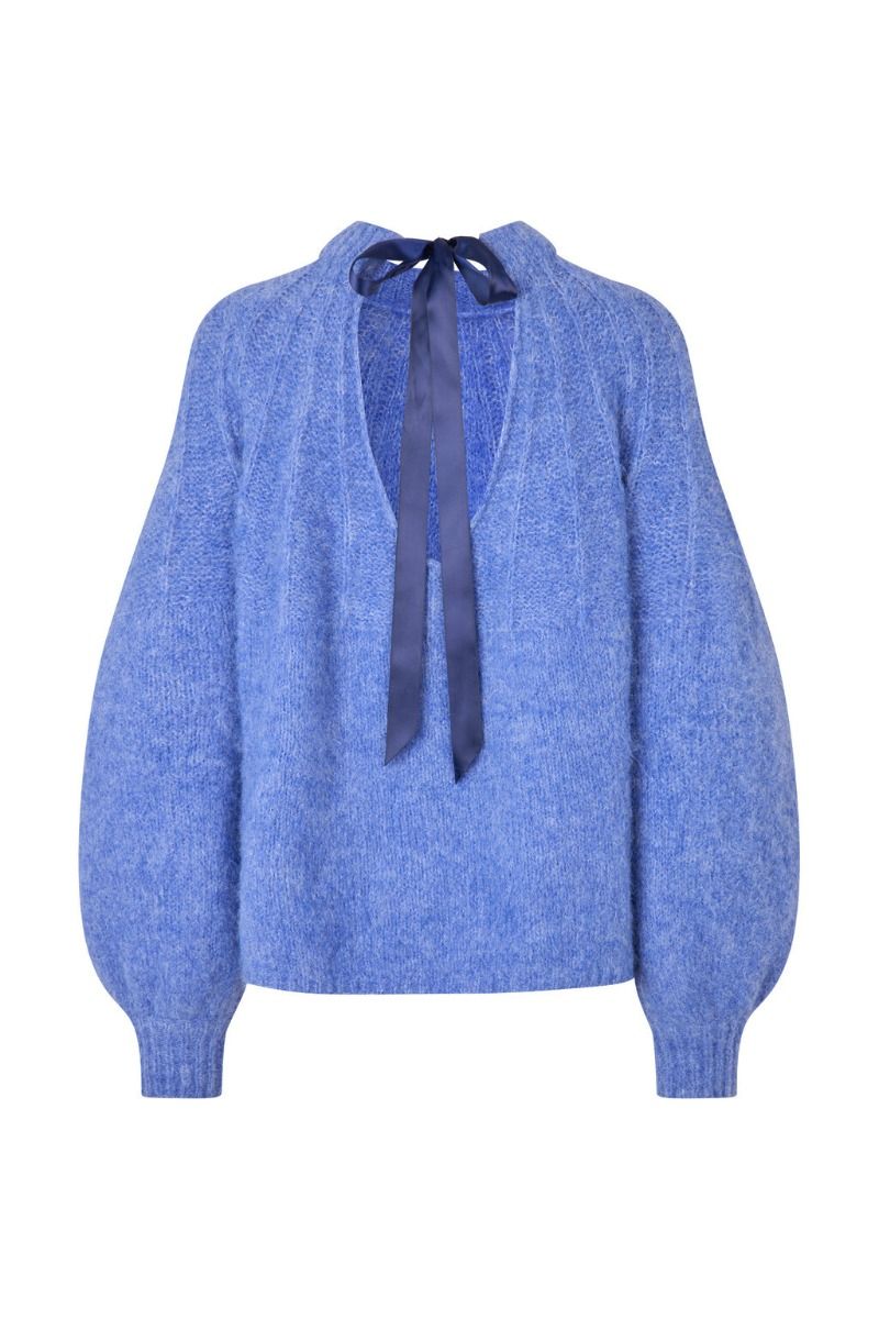 A-View - Strik - Patrisia Bow Knit Pullover - Blue