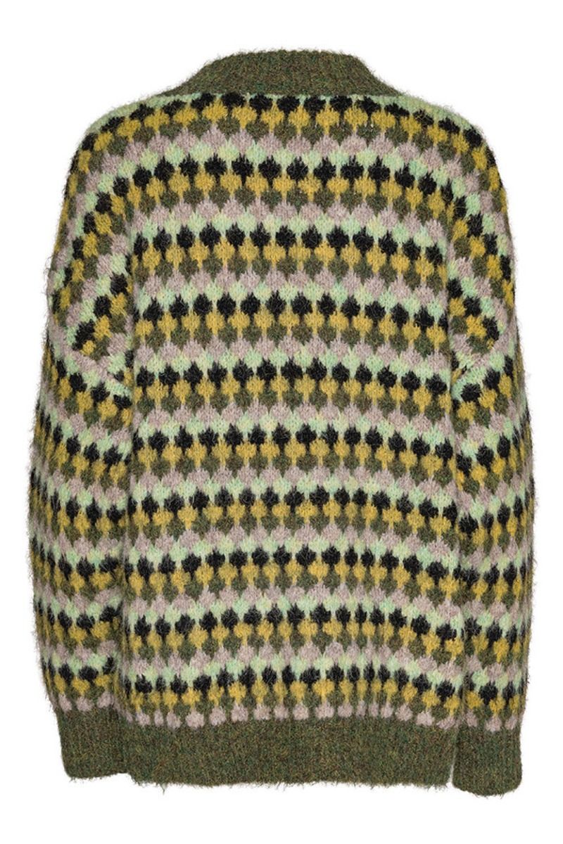 A-View - Strik - Patrisia Knit Pullover - Green/Sand