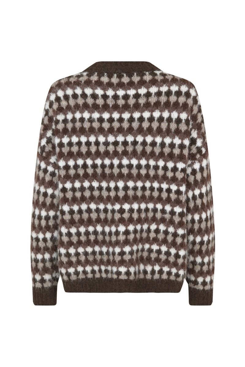 A-View - Strik - Patrisia Knit Pullover - Brown/Sand