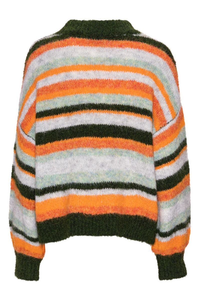 A-View - Strik - Patrisia Knit Pullover - Orange/Green