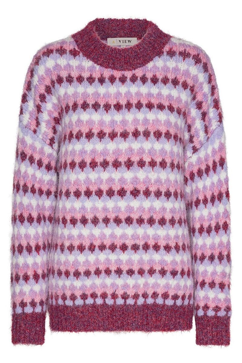 A-View - Strik - Patrisia Knit Pullover - Lavender/Pink