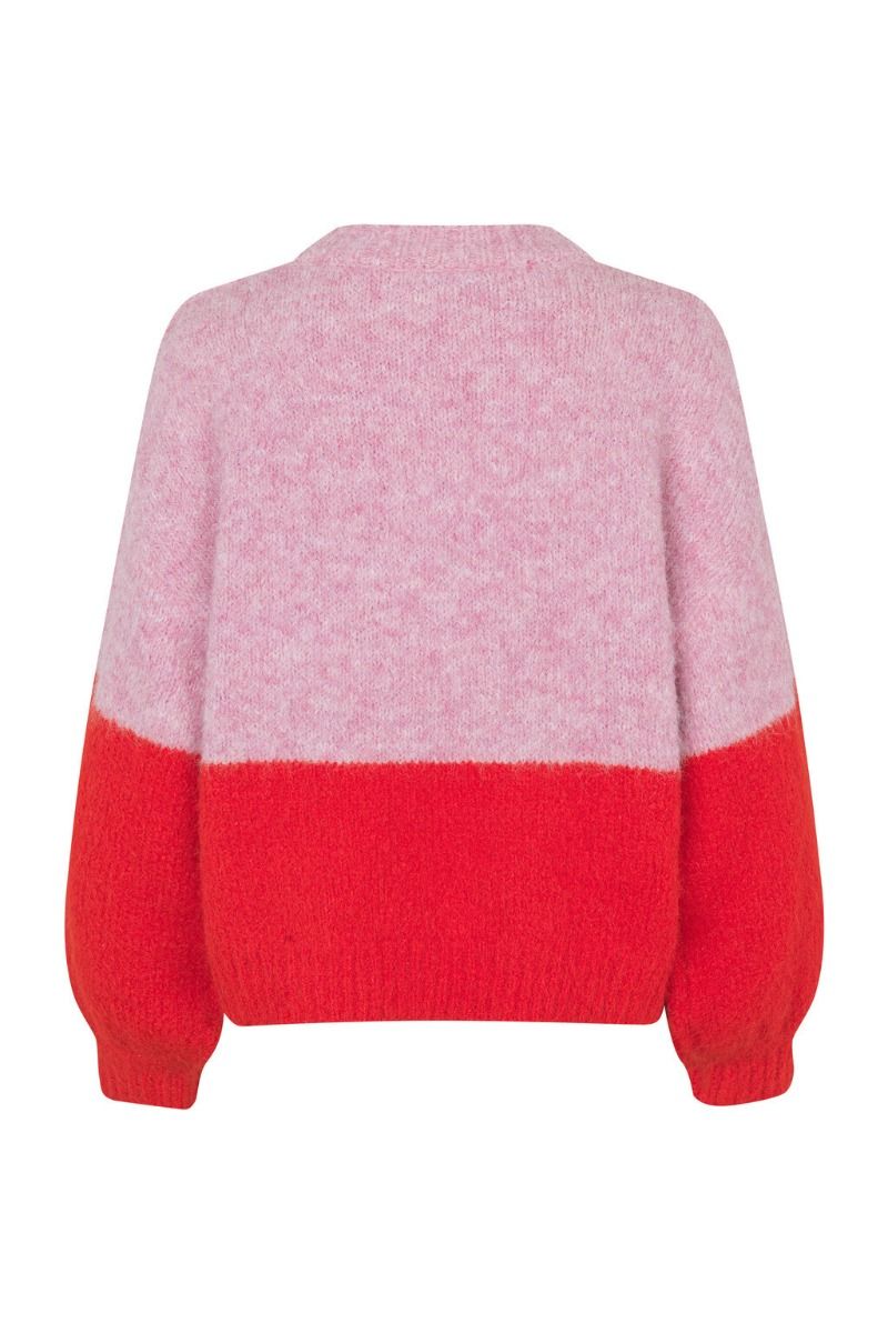 A-View - Strik - Patrisia New Block Knit - Rose/red