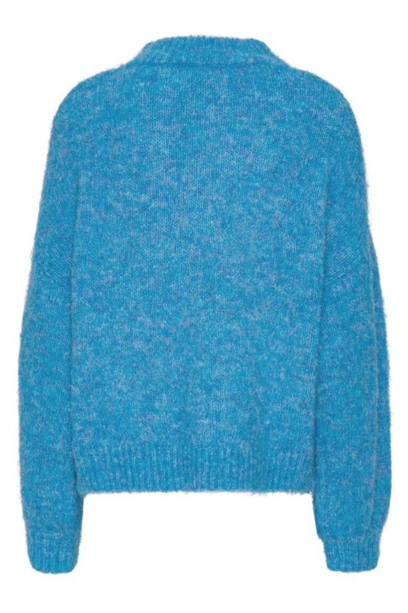 A-View - Strik - Patrisia Solid Knit Pullover - Medium Blue