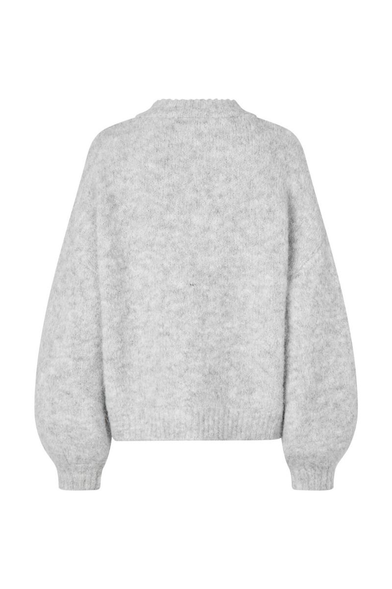 A-View - Strik - Patrisia Solid Knit Pullover - Light Grey Melange