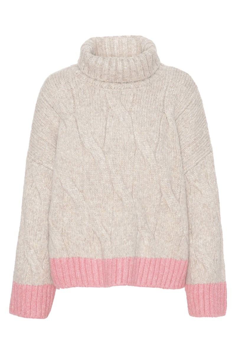 A-View - Strik - Viol Knit - Nature/Pink