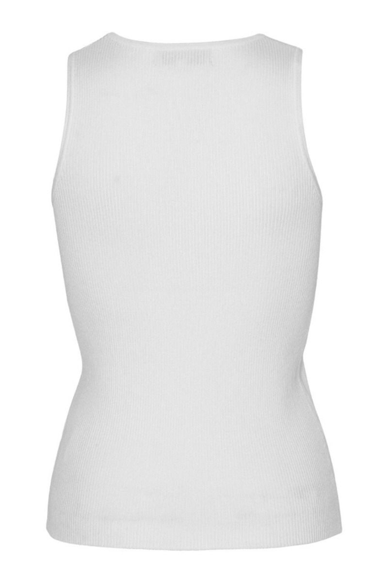 A-View - Top - Rib Knit Tank Top - White