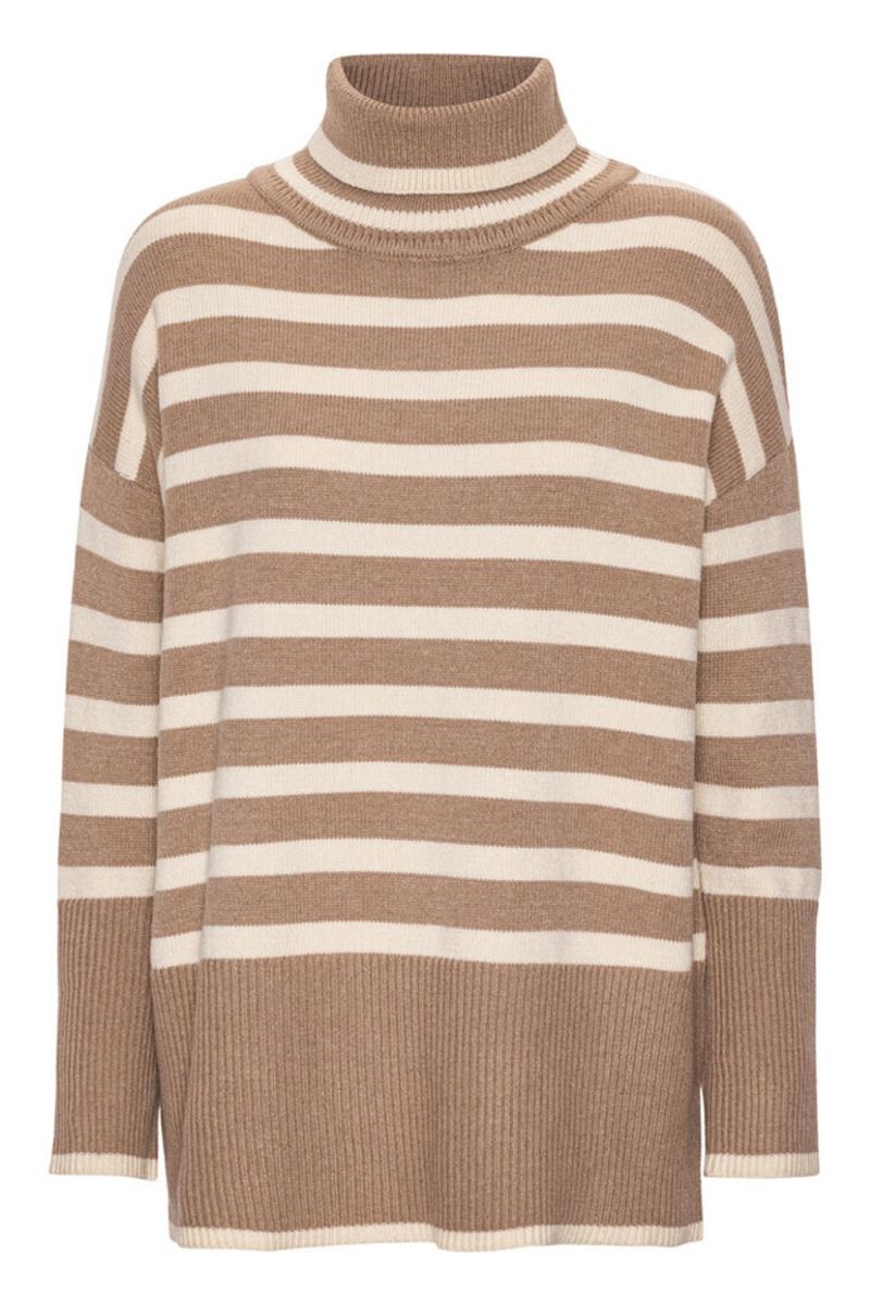 A-View - Strik - Alvena Knit Pullover - Sand/Off White