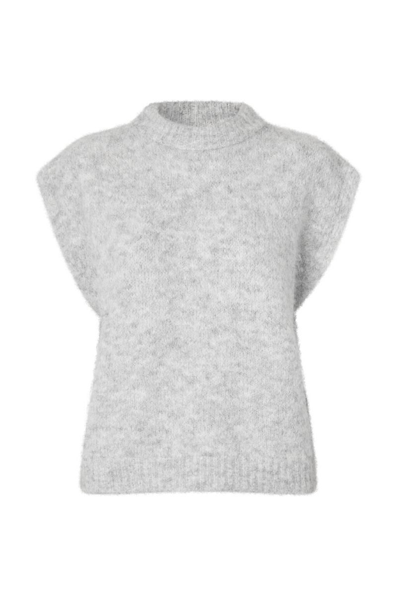A-View - Vest - Patrisia Knit Vest - Light Grey Melange