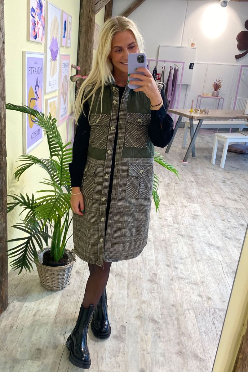 A-View - Vest - Peggy Vest - Checkered Brown