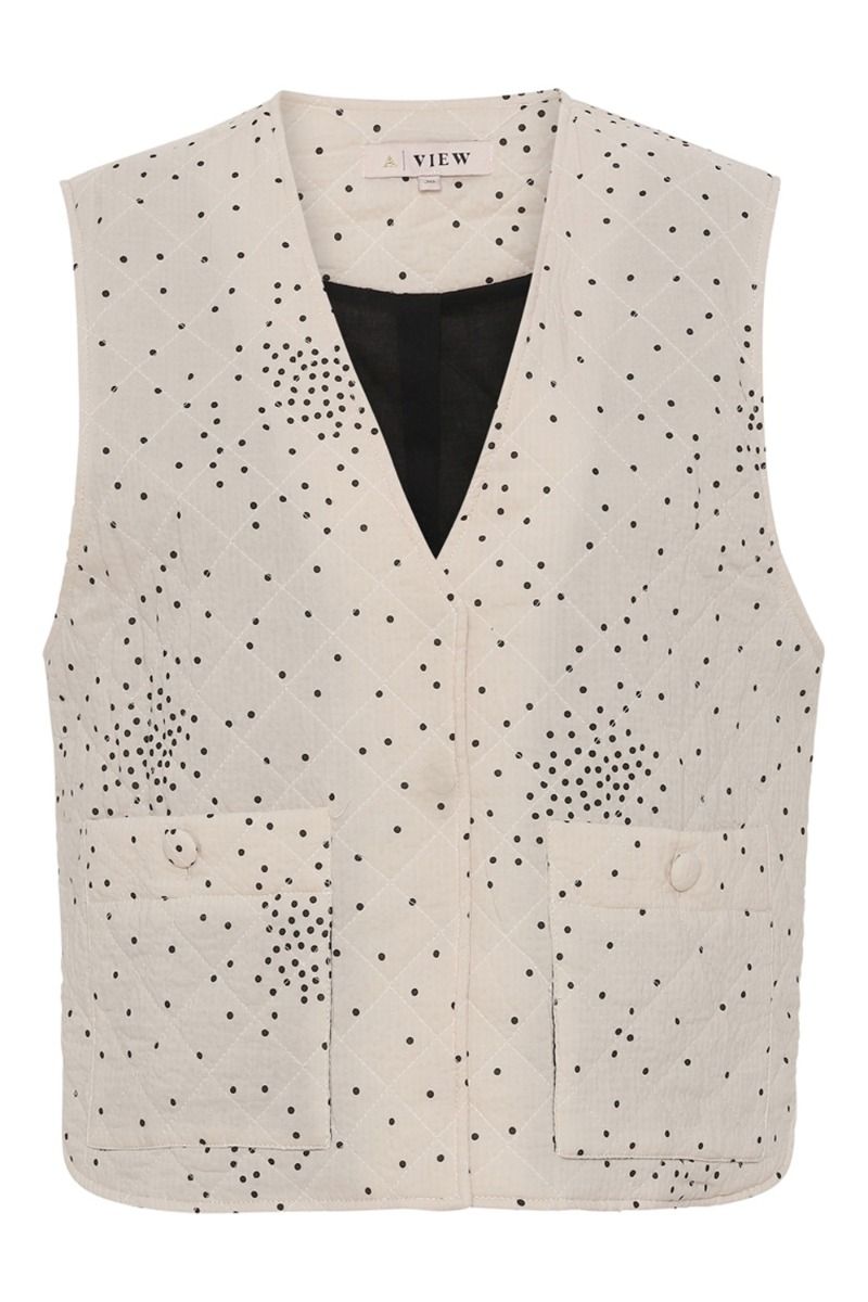 A-View - Vest - Rubi Vest - Off White With Black Dot