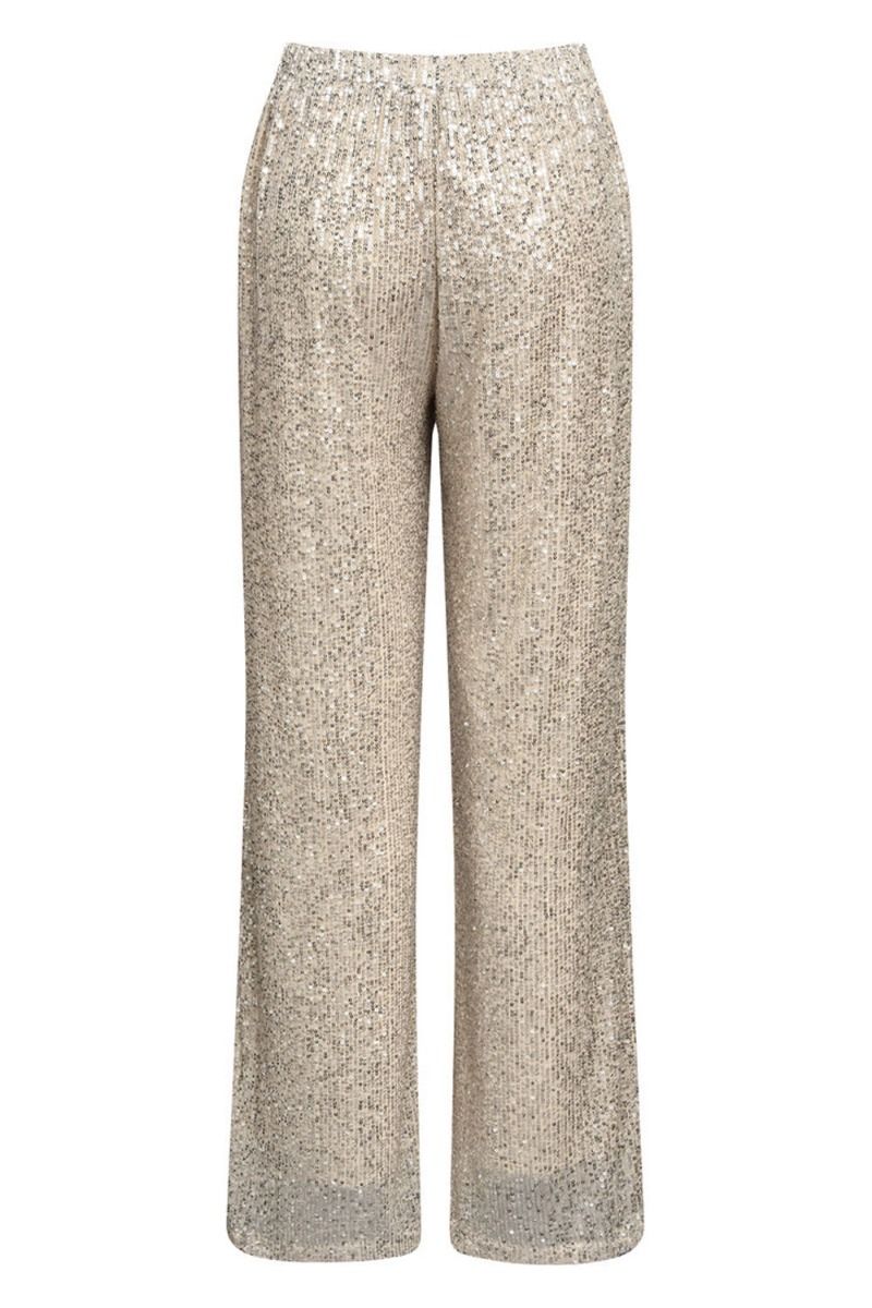 A-View - Bukser - Alexi Sequin Pants - Silver