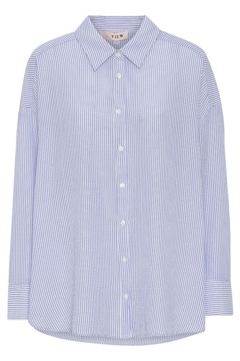 A-View - Skjorte - Sonja Shirt - Navy/White