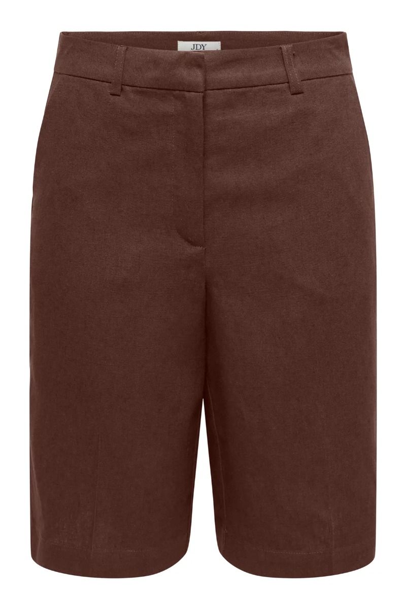 JDY - Shorts - Naomi Linen MW Bermuda Shorts - Chicory Coffee (Levering midt april)