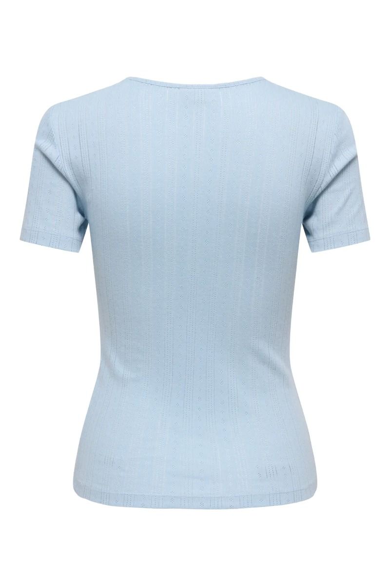 JDY - T-shirt - Salsa Mia Life S/S O Neck Top - Cashmere Blue