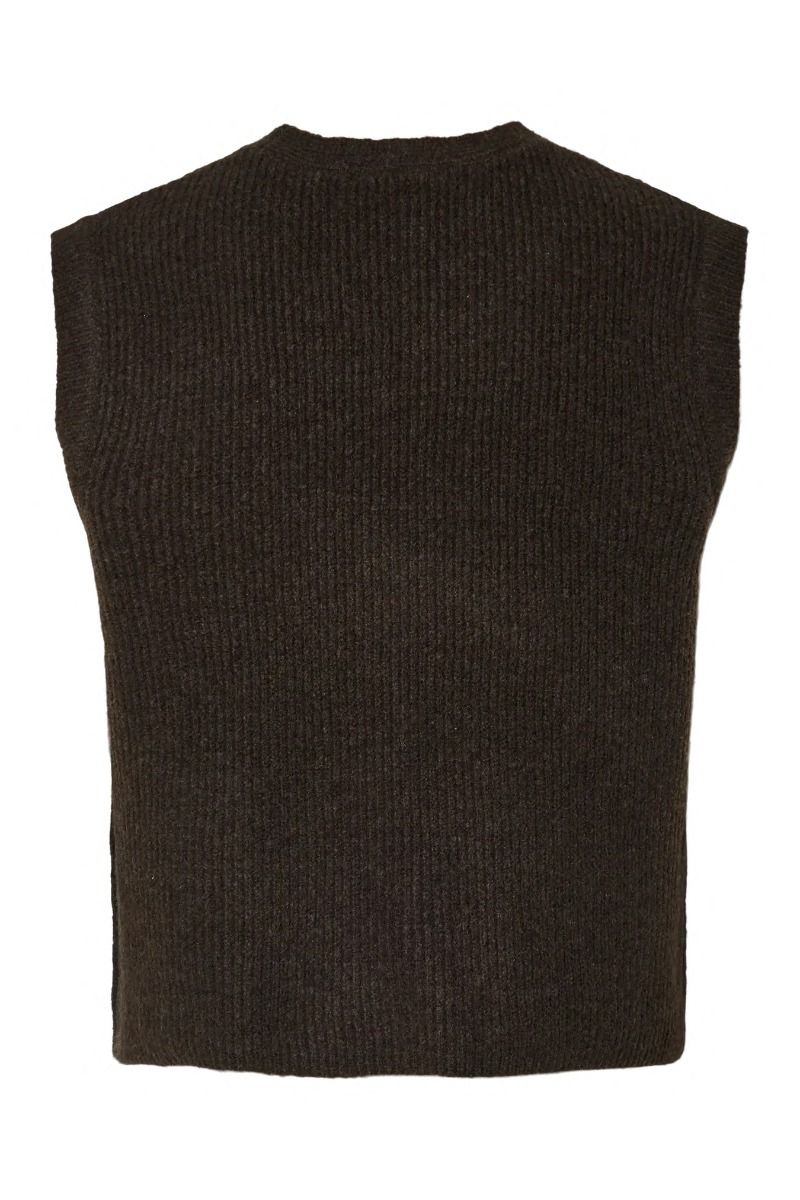 Pieces - Vest - Silly SL V-Neck Knit Vest - Delicioso