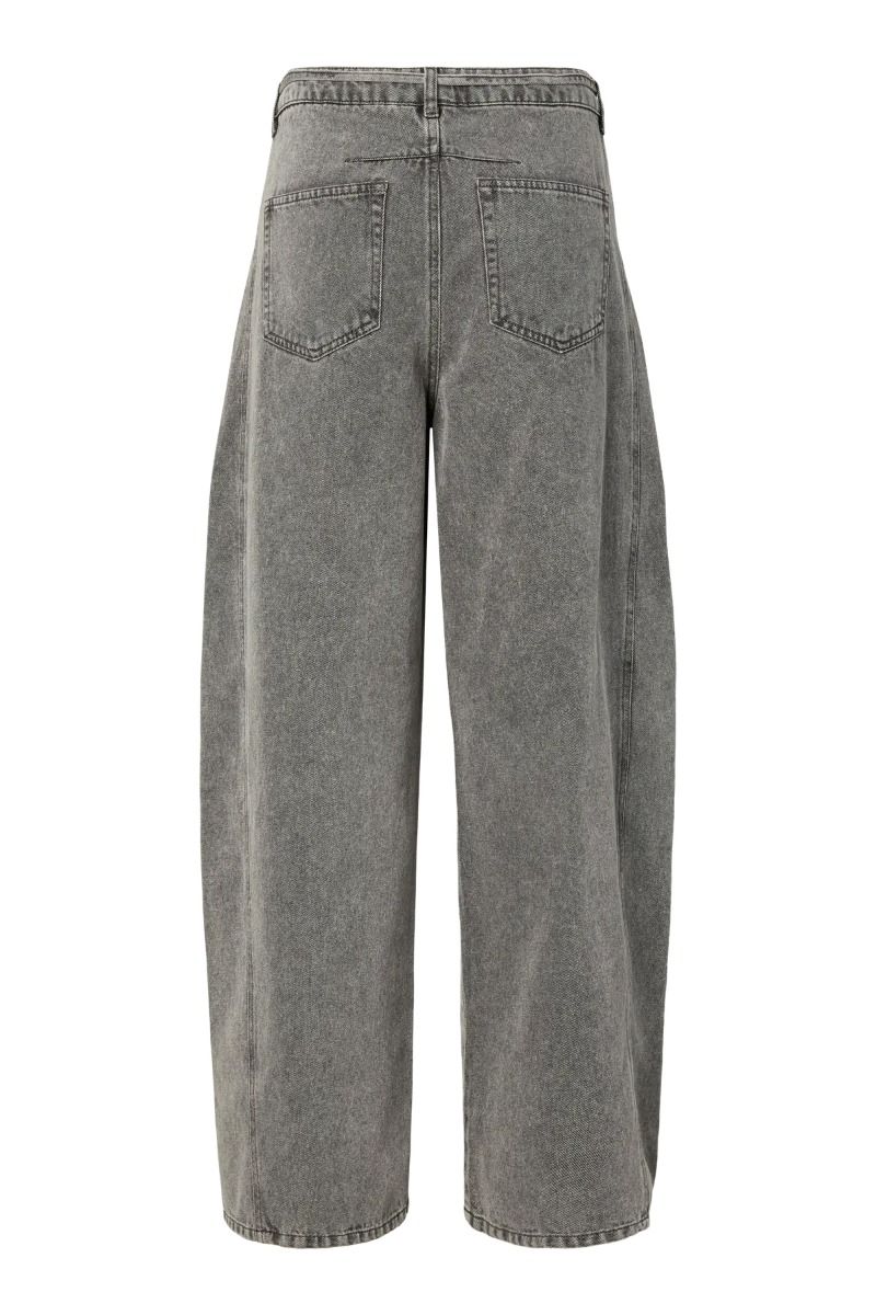 Pieces - Jeans - Fenna MW Tie Barrel Jeans - Grey Denim