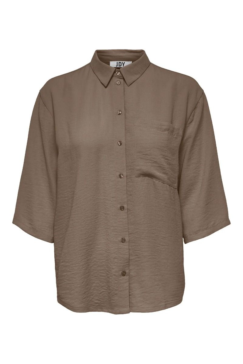 JDY - Skjorte - Divya Life 3/4 Loose Shirt - Caribou