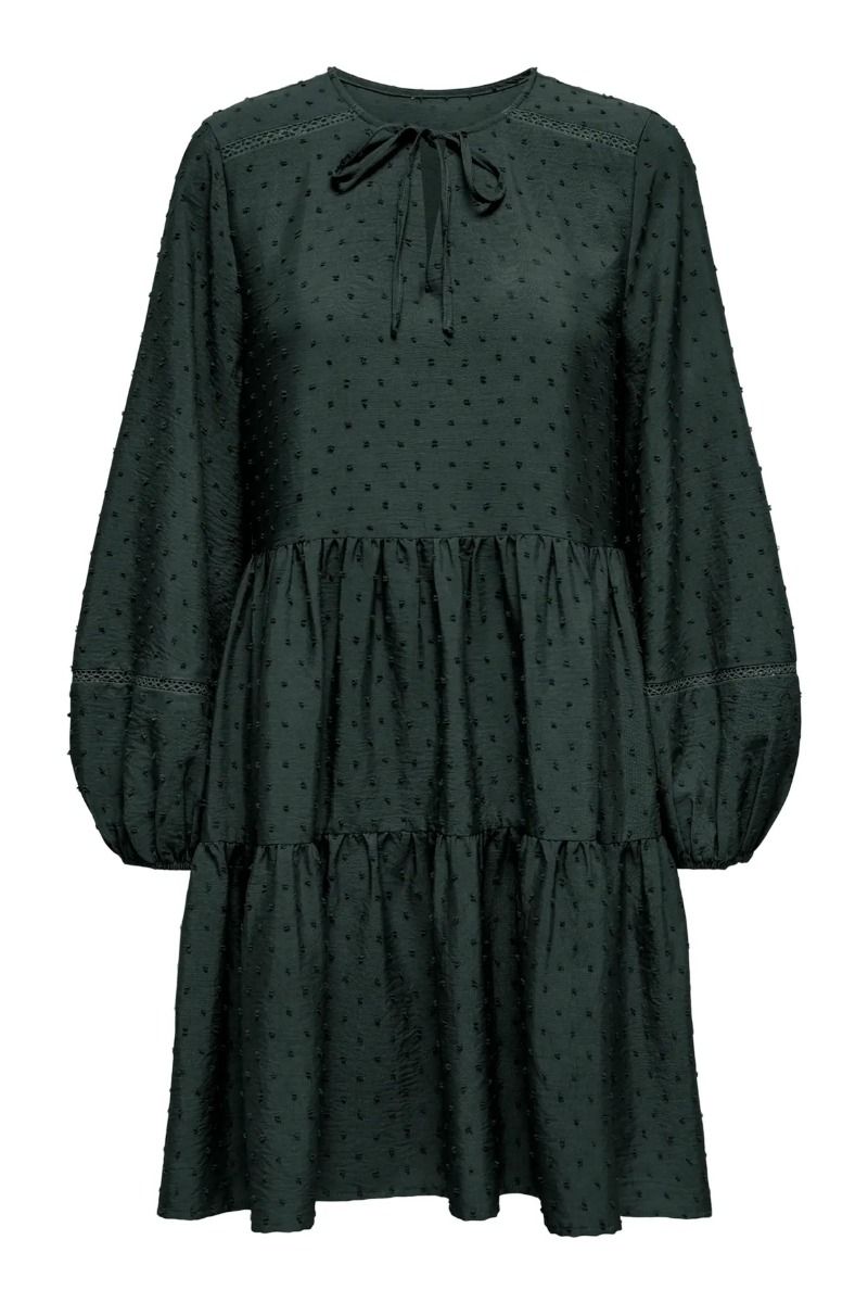 JDY - Kjole - Train Dobby L/S Layer Dress - Scarab